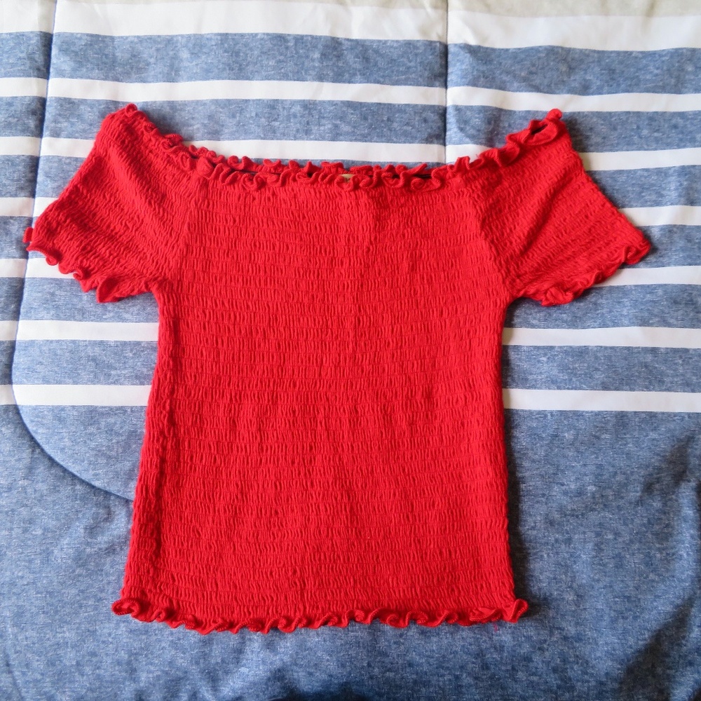 Red Off-The-Shoulder Top
